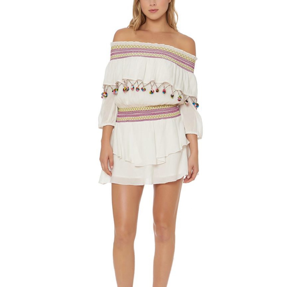 Red Carter off the shoulder dress